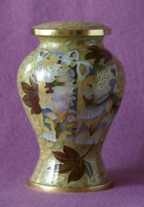 Urn-Cat-Cloisonne